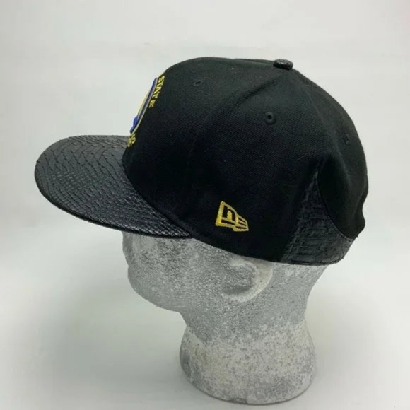 Men's New Era Cap Black Animal Print Golden State Warriors 9FIFTY NBA NWT - Picture 4 of 5